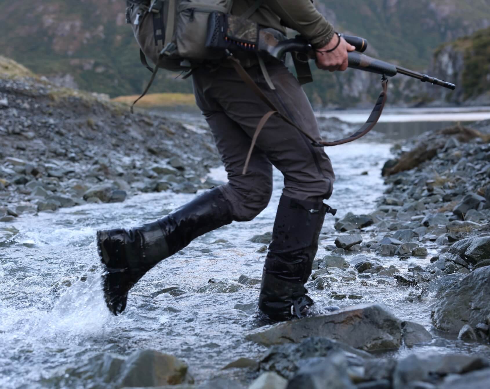 Alaska hunting gear and equipment in the field